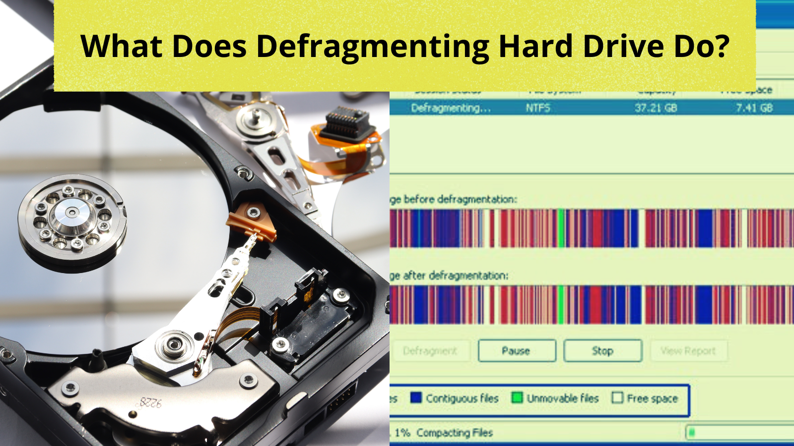 What does defragmenting hard drive do